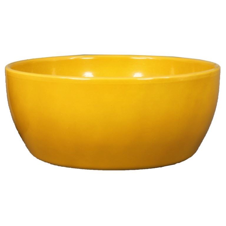 Schaal Boule d22.5 h9.5cm okergeel