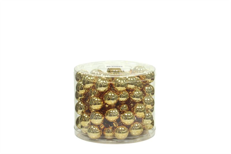 Glasbal 30mm goud glans  op dr.72st