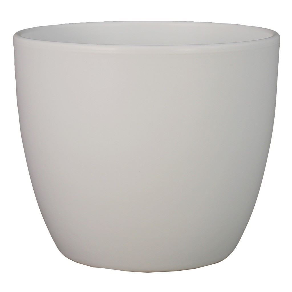 Pot Boule d15.5 h13.5cm wit