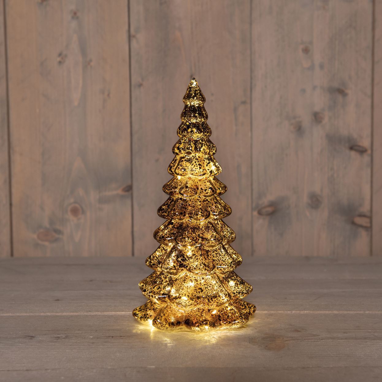 KERSTBOOM BAT 13X13X26CM BRUIN