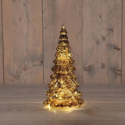 KERSTBOOM BAT 13X13X26CM BRUIN