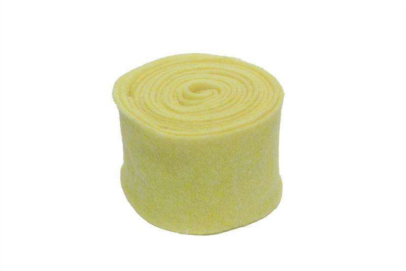 Vilt 15cm. 5m. Zacht geel