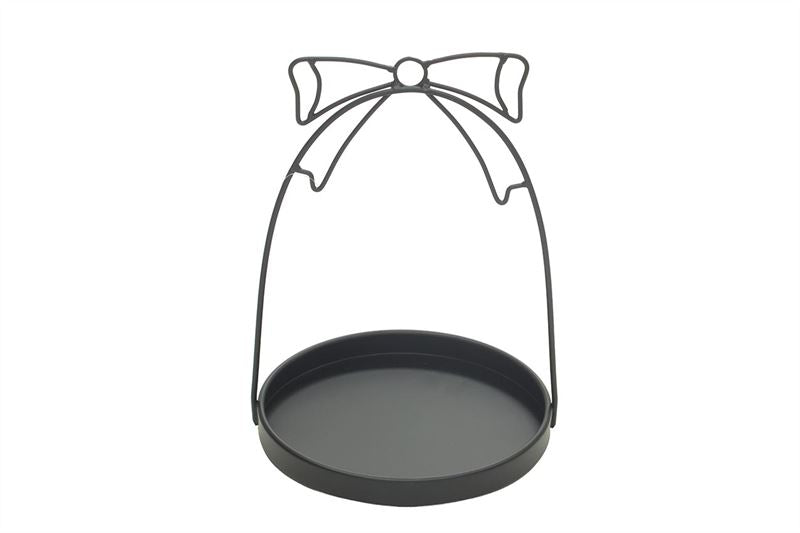 Deco schaal strik D.20H.30cm.