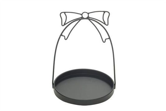 Deco schaal strik D.20H.30cm.