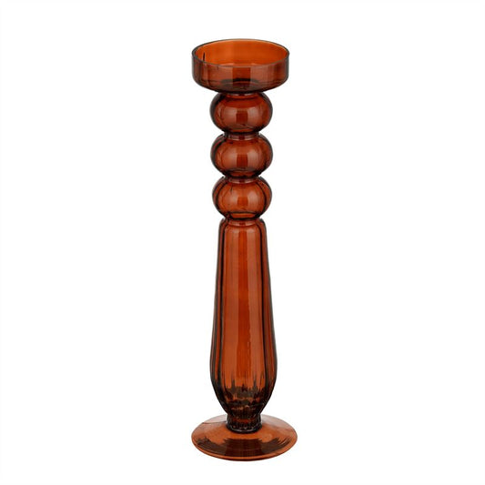 Rivka kandelaar d.bruin h38xd10cm