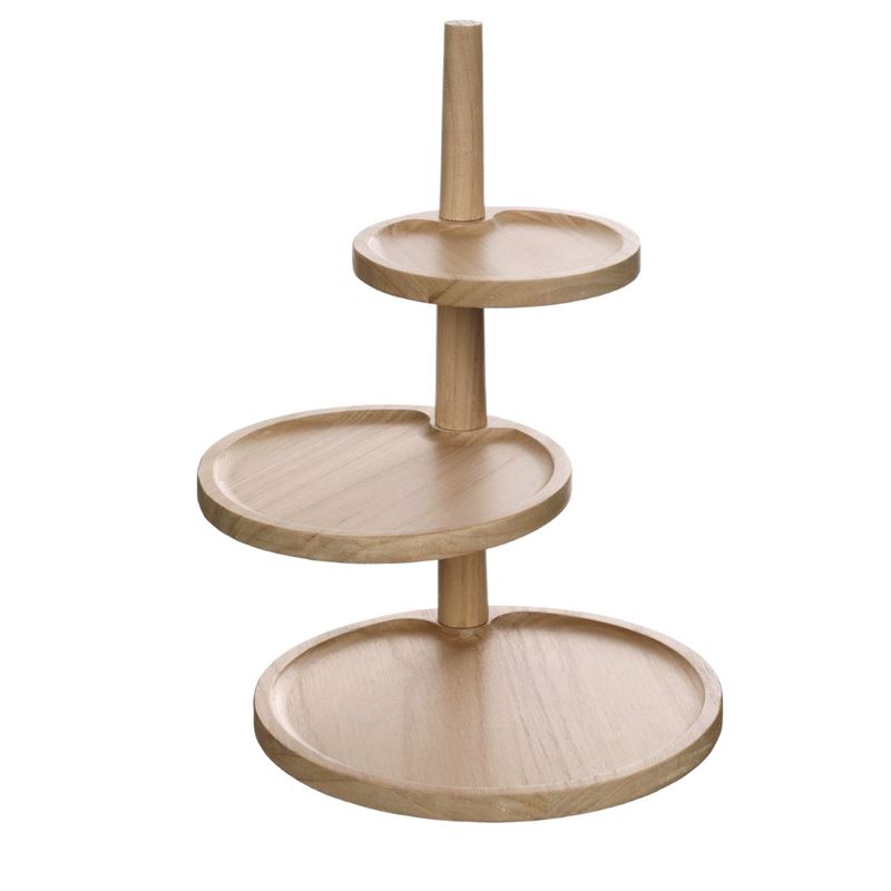Wood 3 layers etagere h.37