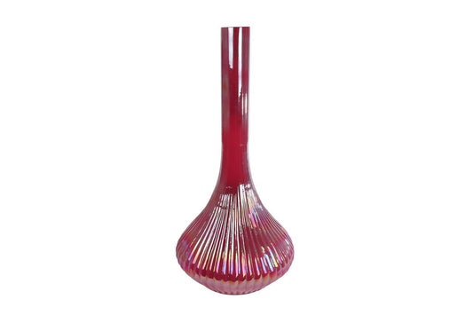 "Vaas ""Mair"" roze glas 30x30x60cm