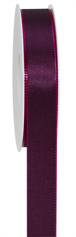 Taftband 25 mm Aubergine 50m.