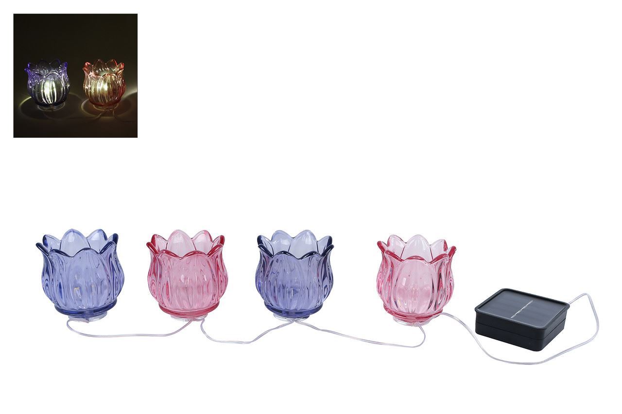 "Lichtsnoer LED ""Tulp"" prs/roze 1