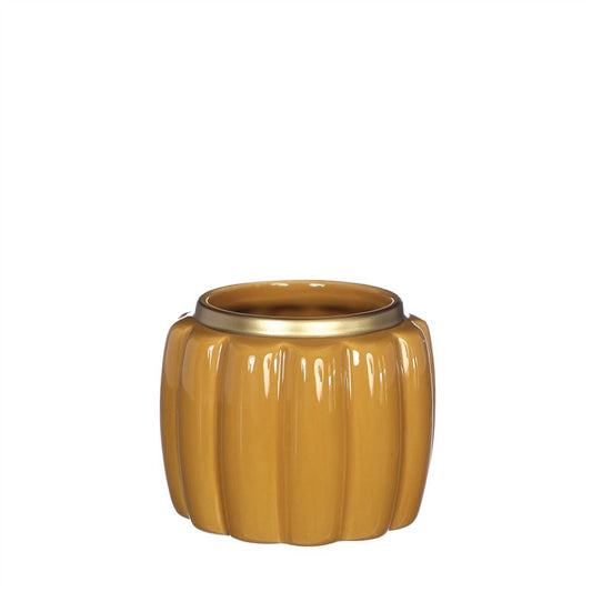 Pouff pot D.9,5 h.7,6 cm mustard