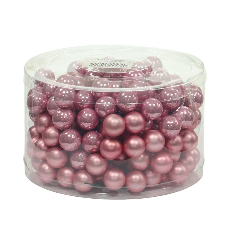 Glasbal 20 mm dr. roze combi 144st