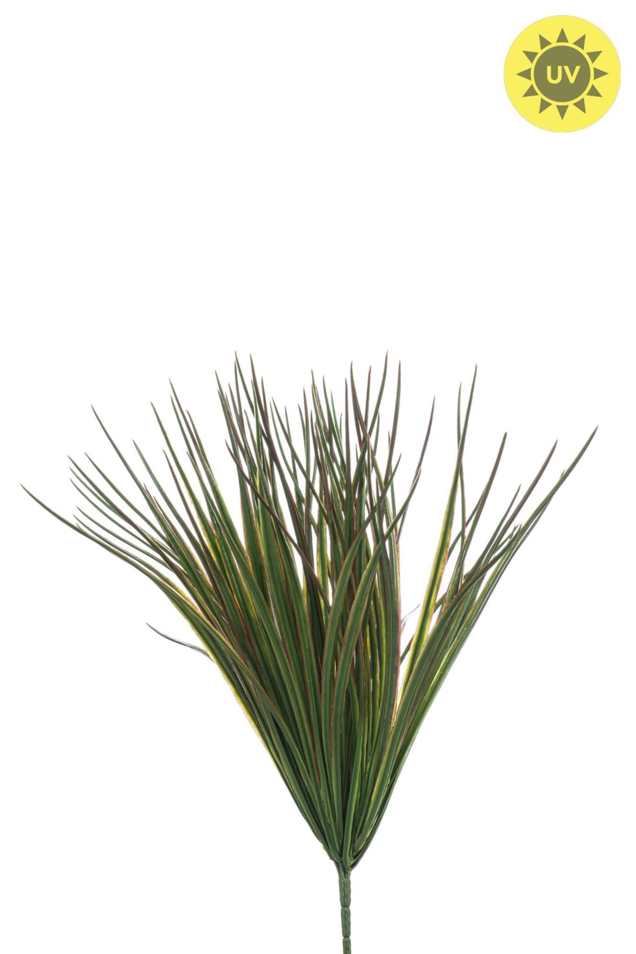 Grass bush UV green/red 40cm