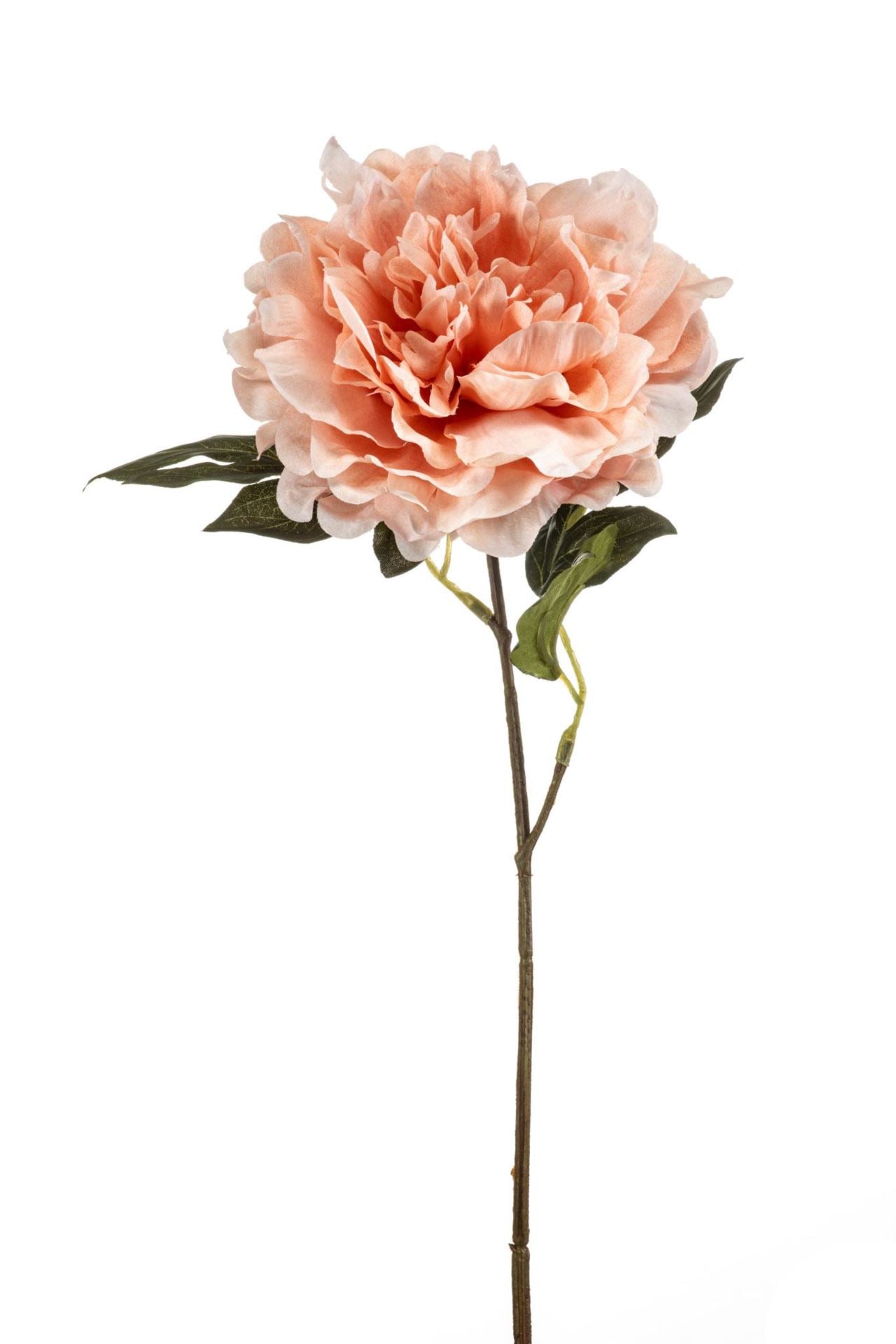 Peony spray peach 57cm