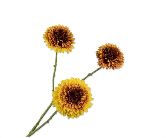 Zonnebloem tak 90cm geel/bruin 16/d