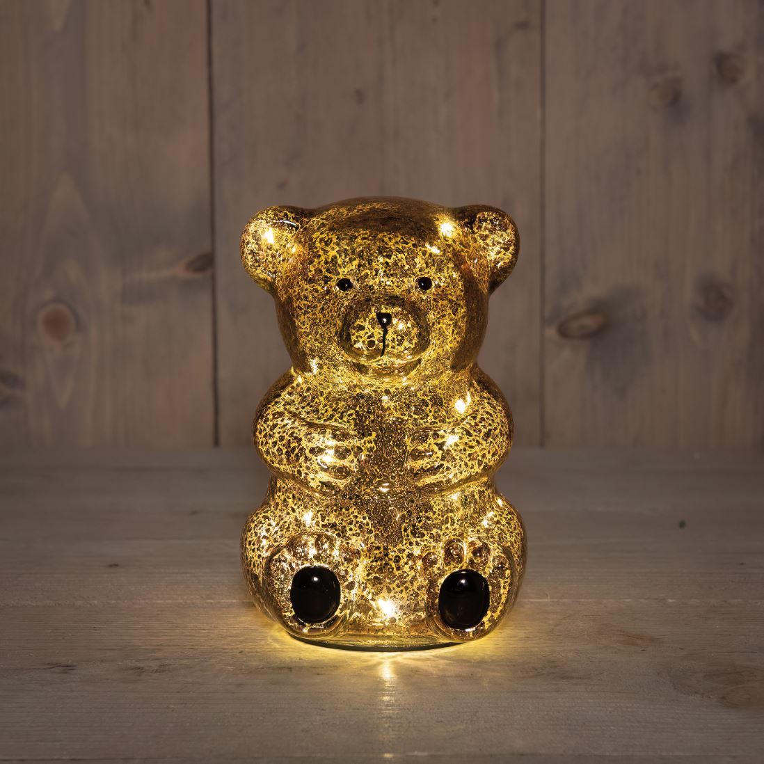 BEER GLAS 11X10.5X16.5CM MET BRUIN