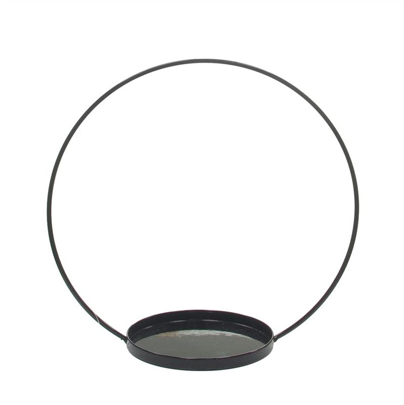 Deco tray H24,5 rond zwart