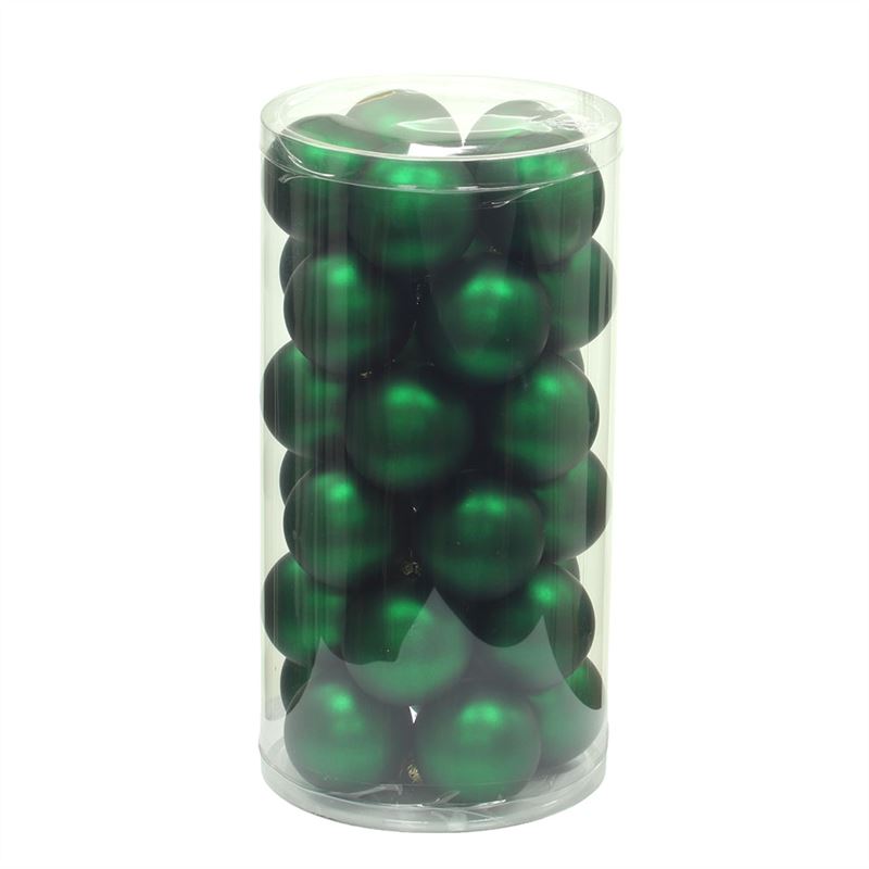Bal kunstst. D.5cm mat groen 30/set