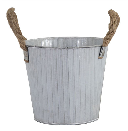 Bob Rope Planter Old White D23H20