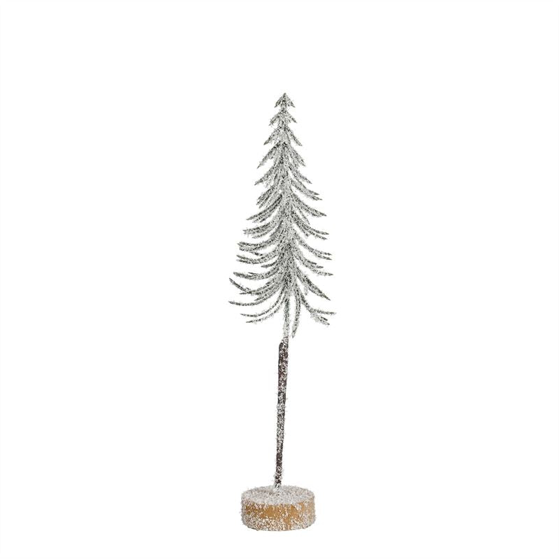 Decoratie boom gr frosted h30xd6cm
