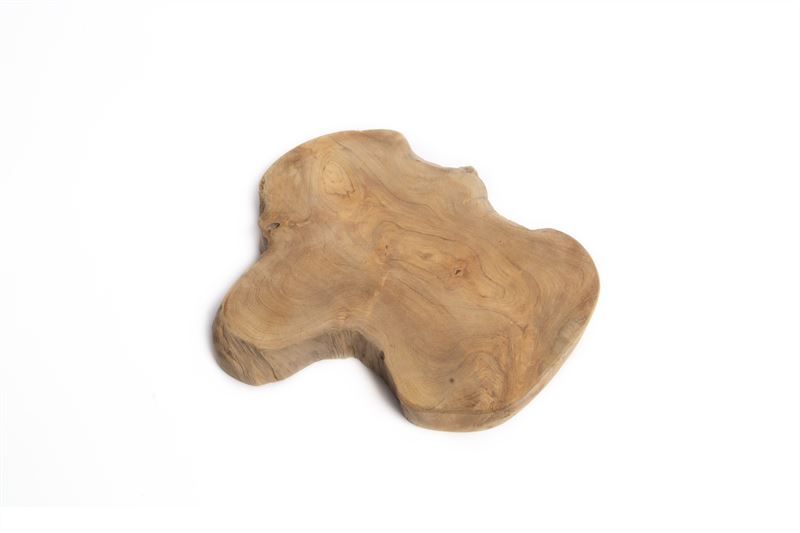 Teak schijf 25-30 cm naturel