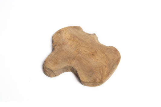 Teak schijf 25-30 cm naturel