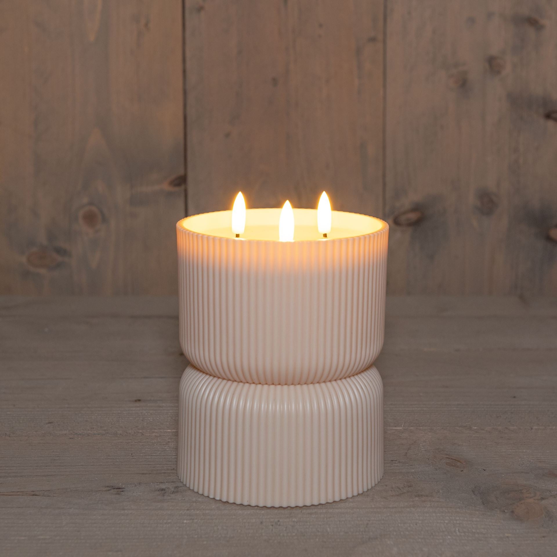Buitenkaars led 3D D.13H18cm. Zand