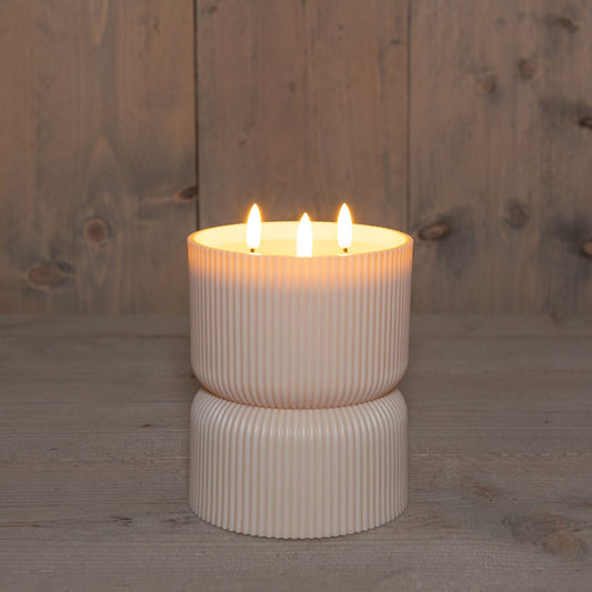 Buitenkaars led 3D D.13H18cm. Zand