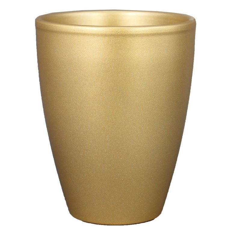 Vaas Boule d13.5 h17cm parelgoud