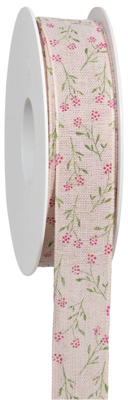 Lint Flos draad 25mmx18mtr l. roze