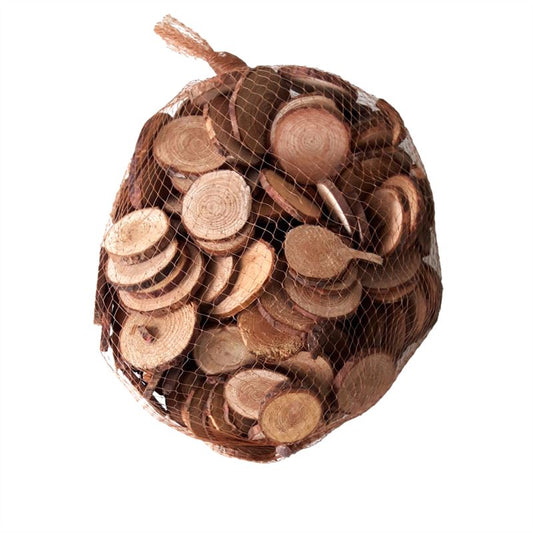 Houtschijven dun rond naturel