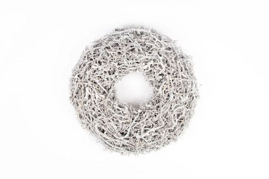 Krans bonsaihout 45 cm misty wit