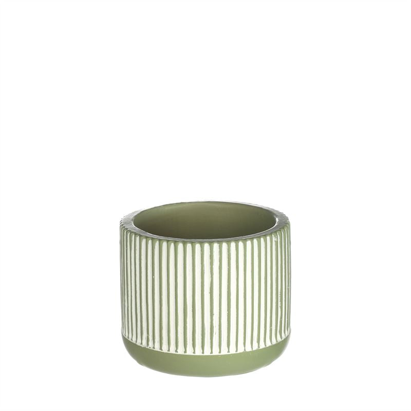 Pot Lines  D.7,4 h.6 cm grn