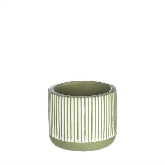 Pot Lines  D.7,4 h.6 cm grn