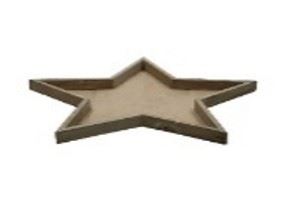 Tray Mila Star L38W38H3 nat.