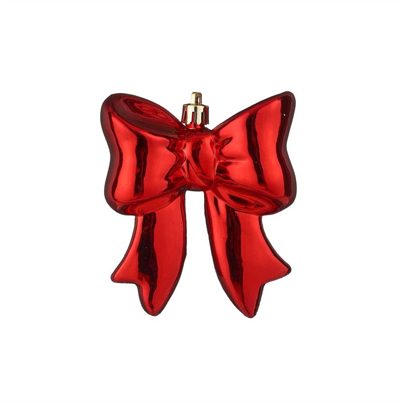 Ornament strik rood l8,5xb3,5xh10cm