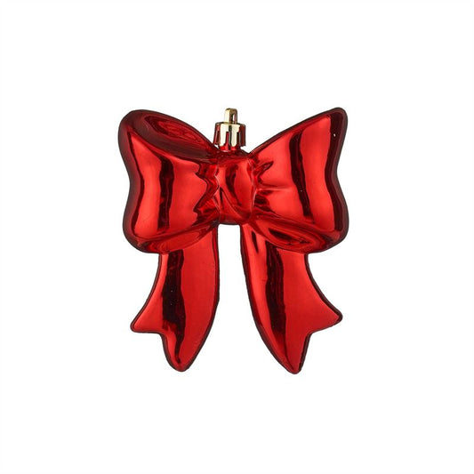 Ornament strik rood l8,5xb3,5xh10cm
