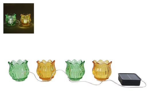 "Lichtsnoer LED ""Tulp"" gr/geel  1