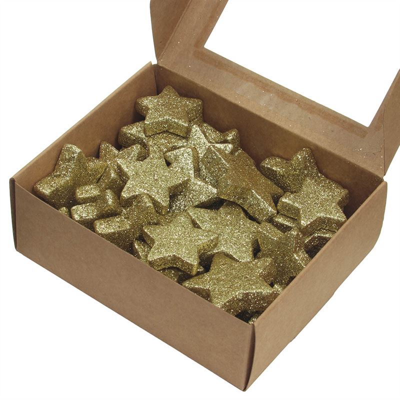 Sterren ass 4/5cm. goud gl. 36/ds