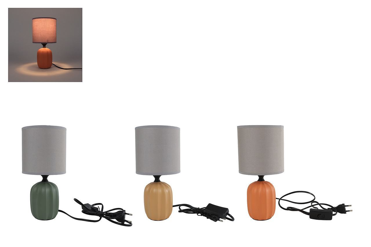 Tafellamp geel/oranje/gr. 12x12x24c