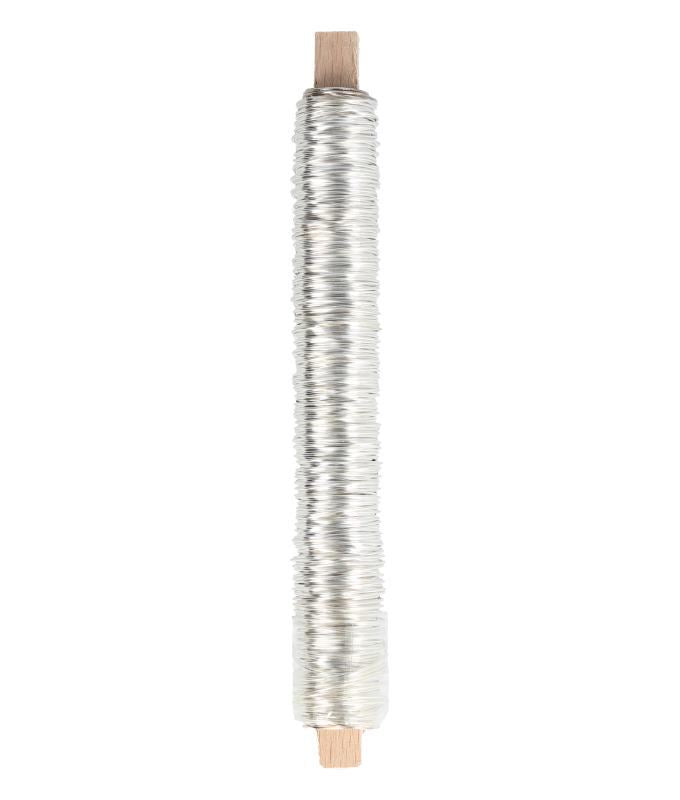Wikkeldraad 0,5mm. 21-zilver 100gr.