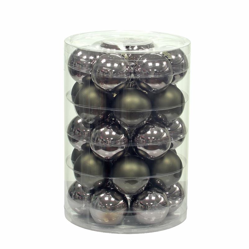 Kerstbal 57mm titan grey combi 30/k