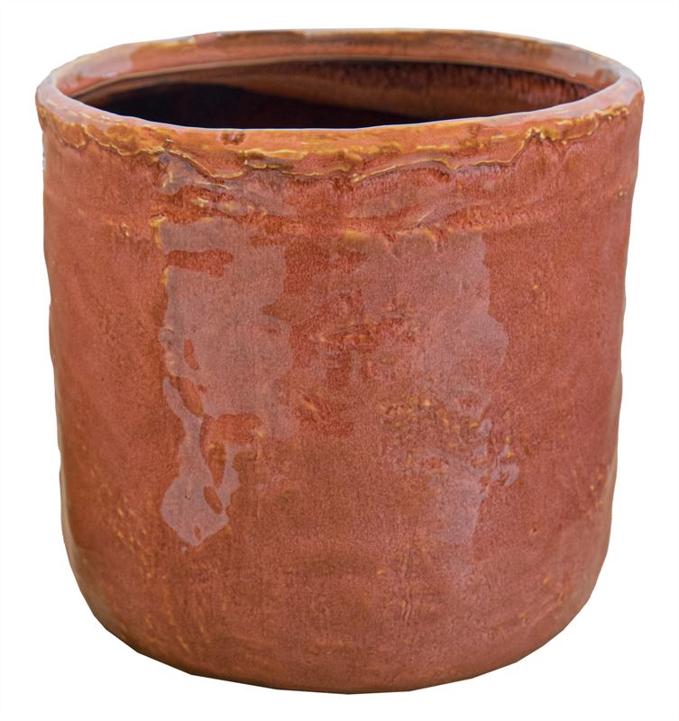 Pot Village D.10/H.9cm rood 24/ds