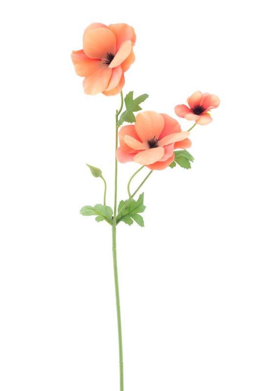 New poppy spray pink 60cm