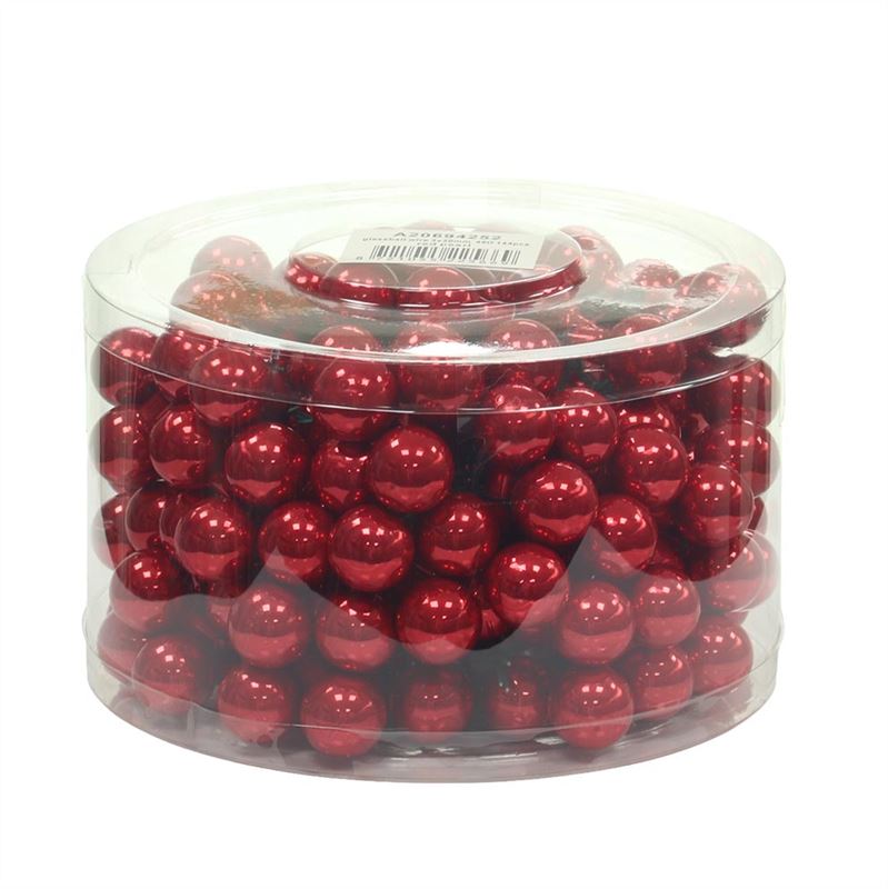 Glasbal 20mm op dr. rood pearl 144/