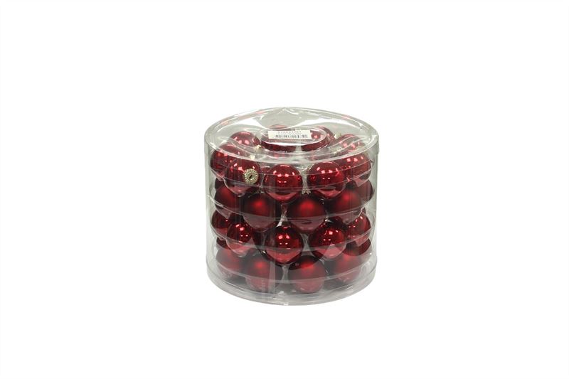 Kerstbal glas 40mm bordeaux combi 3