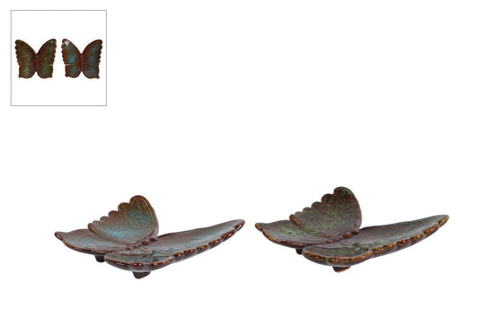 Sculptuur Butterfly S bl/gr. 12,5x1