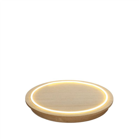Wood neon light D.28 h2,6 cm touch