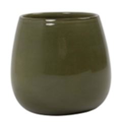 Vase Tove solid green h17,5 d18