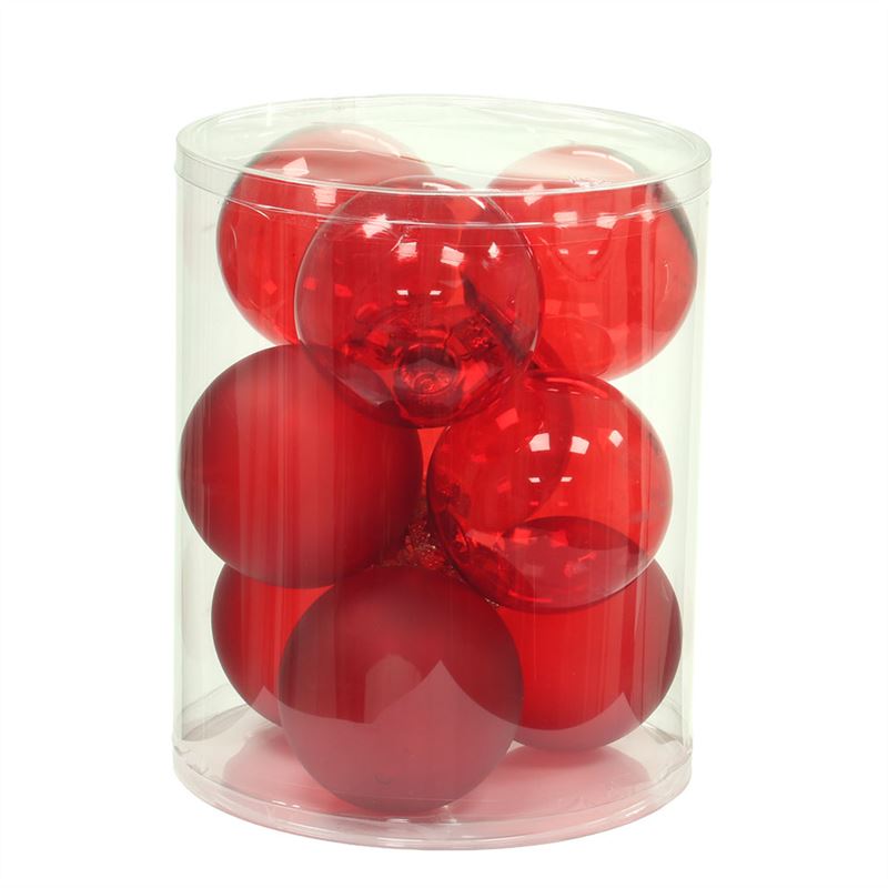 Bal kunstst.D10cm.tr.rd 9/set