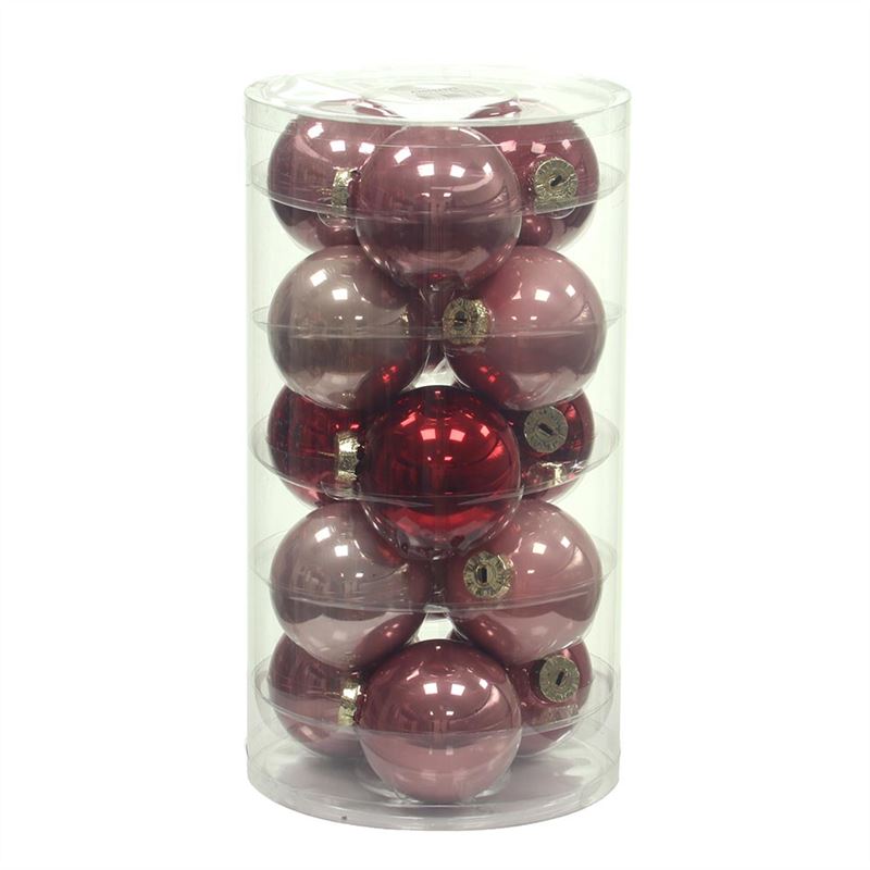 Kerstbal 80mm wild blossem combi 15